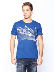 Puma Ferrari Men Blue Graphic Print T-shirt