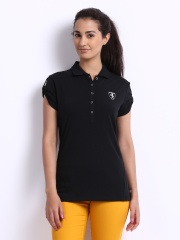 Puma Women Black Ferrari Polo T-shirt