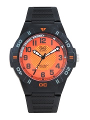 Q&Q Men Orange Dial Watch