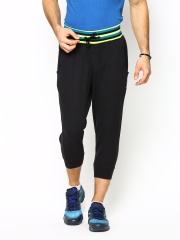 Reebok Men Black M'SDANCE 3/4th Length Yoga Track Pants
