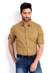 Roadster Men Khaki Alonso Slim Fit Casual Shirt