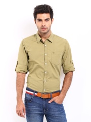 Roadster Men Khaki Shelby Slim Fit Casual Shirt