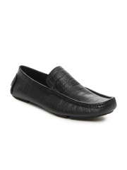 San Frissco Men Black Leather Loafers
