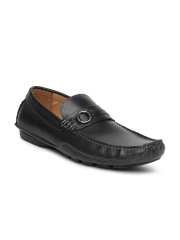 Steve Madden Men Black Leather Loafers