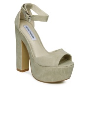 Steve Madden Women Light Grey Whitman Heels