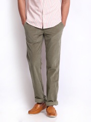 Turtle Men Light Brown Corduroy Modern Fit Trousers