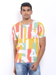 Voi Jeans Men Multi-Coloured Printed T-shirt