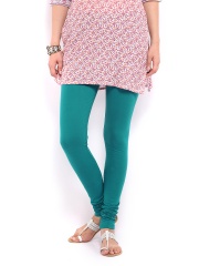 W Women Green Churidar Leggings