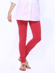 W Women Pink Churidar Leggings