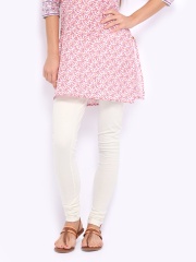 W Women Off-White Churidar Leggings