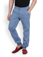 White Kalia Men Blue Relaxed Fit Chino Trousers