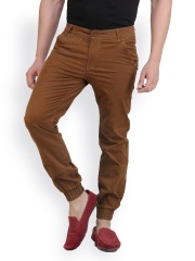 White Kalia Men Brown Relaxed Fit Chino Trousers