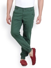 White Kalia Men Green Relaxed Fit Chino Trousers