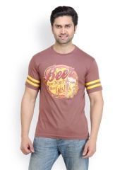 White Kalia Men Brown Printed T-shirt