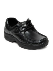 Woodland Men Black Leather Casual Shoes