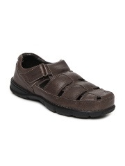 Woodland Men Brown Leather Sandals