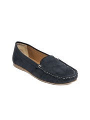Zuicy Women Navy Suede Loafers