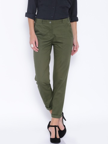olive green trousers for ladies
