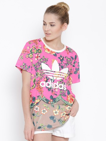 hot pink adidas shirt