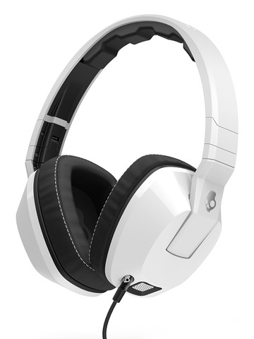 Skullcandy White Amplifier & Mic Crusher Headphones