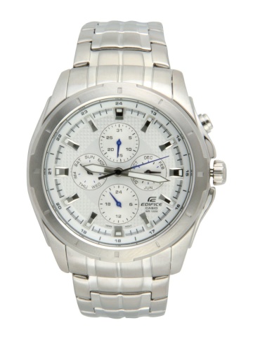 casio edifice chronograph white dial men's watch