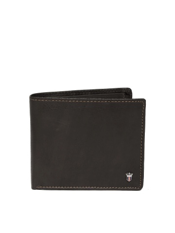 Louis Philippe Men Dark Brown Leather Wallet available at Myntra for Rs.1049