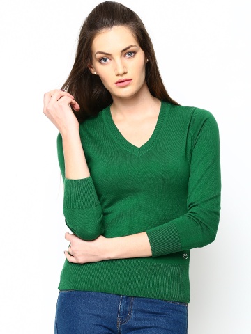 Buy Fort Collins Women Green Sweater 368 Apparel For