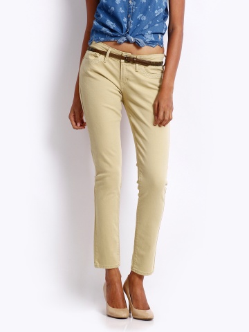 beige skinny jeans womens