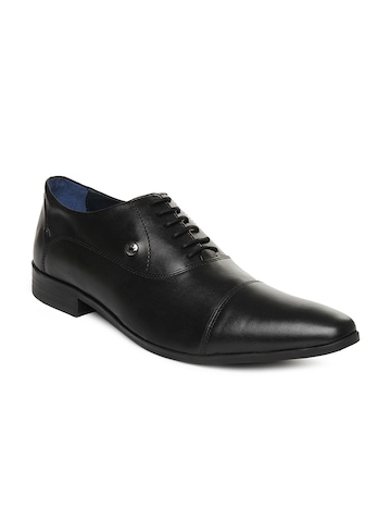 Buy Louis Philippe Men Black Leather Semi Formal Shoes - 633 - Footwear for Men - 323304