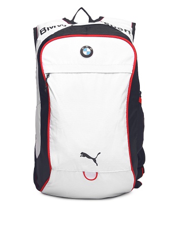 Puma unisex white bmw motorsport backpack #4