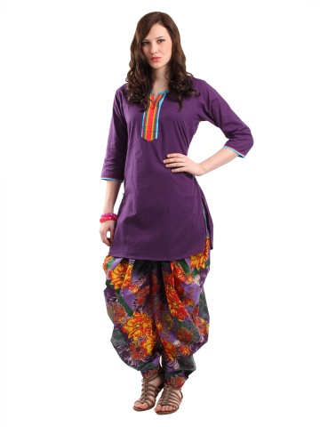 purple kurta shalwar