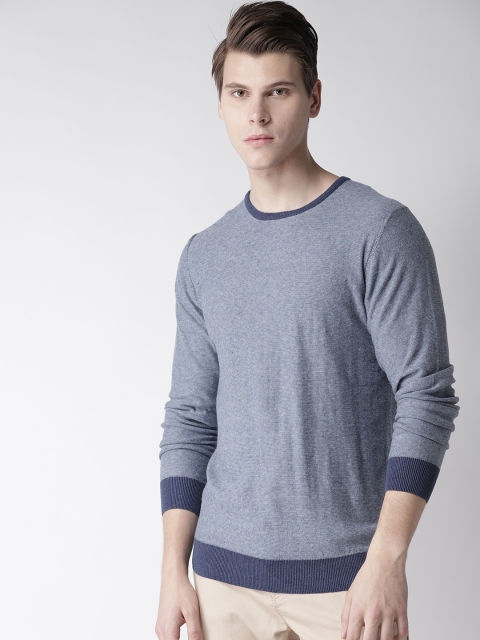 GAS Men Black Solid Sweater
