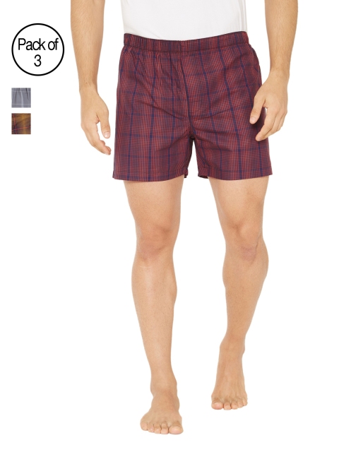 XYXX Men Pack of 3 Multicoloured Super Combed Cotton Checked Boxers XYBOX3PCKN114, Multi
XYXX Men Pack of 3 Multicoloured Super Combed Cotton Checked Boxers XYBOX3PCKN114, Multi