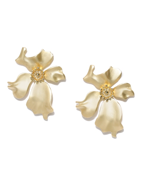 Bellofox Gold-Plated Floral Shaped Drop Earrings