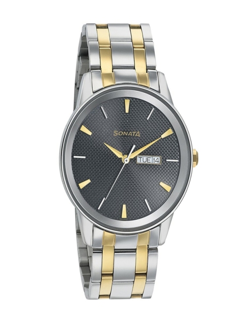 Sonata Wedding Men Grey Analogue watch 7133BM02