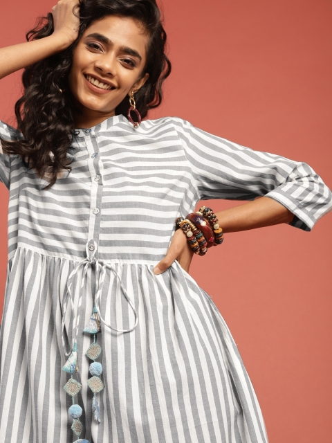 Taavi in Association with Princess Diya Kumari Foundation Women White Applique Dress
Taavi in Association with Princess Diya Kumari Foundation Women White Applique Dress