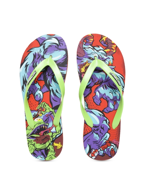 Solethreads Men Multicoloured Printed Flip-Flops, Multi