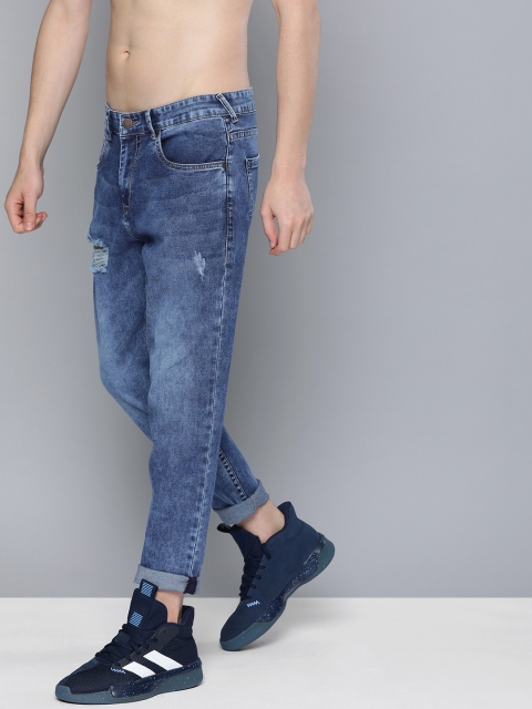 HERE&NOW Men Blue Ankle Slim Tapered Fit Mid-Rise Mildly Distressed Stretchable Jeans
HERE&NOW Men Blue Ankle Slim Tapered Fit Mid-Rise Mildly Distressed Stretchable Jeans