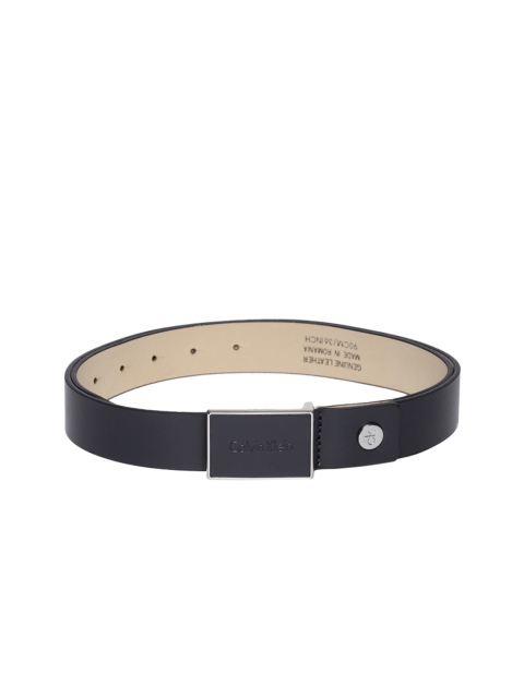 Calvin Klein Men Navy Blue Solid Leather Belt