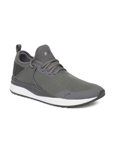 Puma Men Grey Pacer Next Cage Core Sneakers
