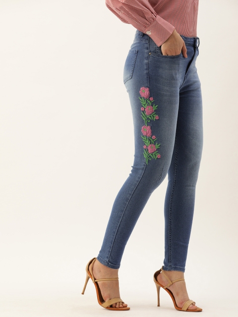 DressBerry Women Blue Skinny Fit Mid-Rise Clean Look Stretchable Jeans With Embroidery
DressBerry Women Blue Skinny Fit Mid-Rise Clean Look Stretchable Jeans With Embroidery