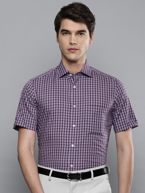 Louis Philippe Men Purple & White Classic Fit Checked Formal Shirt
Louis Philippe Men Purple & White Classic Fit Checked Formal Shirt