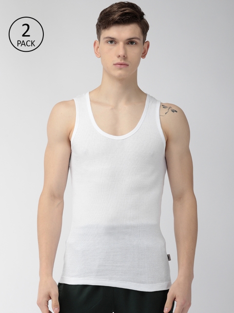 Park Avenue Men Pack of 2 White Innerwear Vests PZVR00052-W1