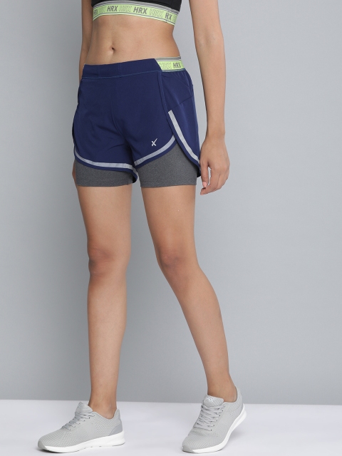 HRX by Hrithik Roshan Women Navy Blue Solid Rapid Dry Training Regular Fit Sports Shorts
HRX by Hrithik Roshan Women Navy Blue Solid Rapid Dry Training Regular Fit Sports Shorts