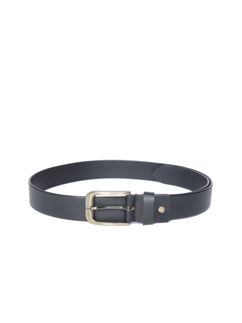 DENNISON Men Black Solid Leather Belt