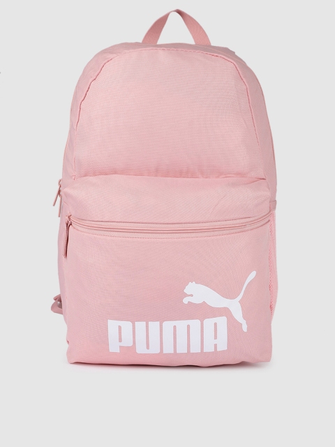 Puma Unisex Pink Brand Logo Phase Laptop Backpack