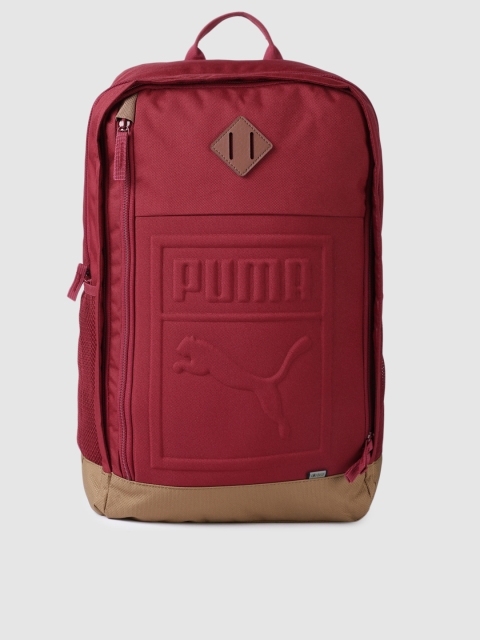 Puma Unisex Maroon Brand Logo Laptop Backpack