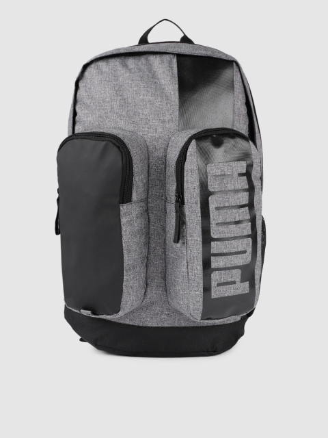 Puma Unisex Grey Deck Brand Logo Backpack