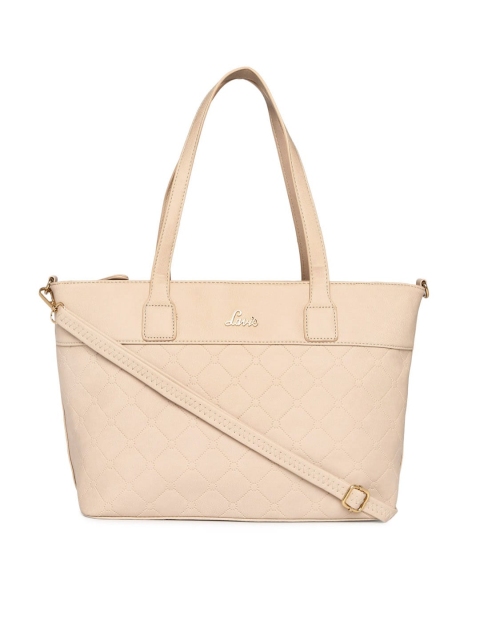 Lavie Beige Textured Shoulder Bag