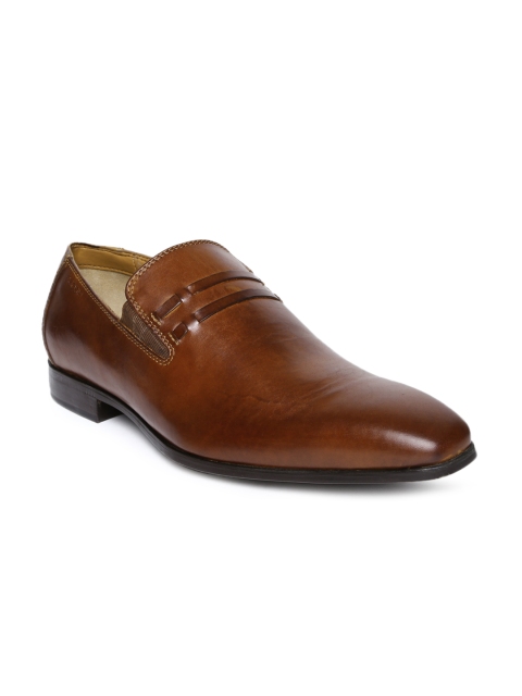 Ruosh Occasion Men Brown Leather Slip-Ons
